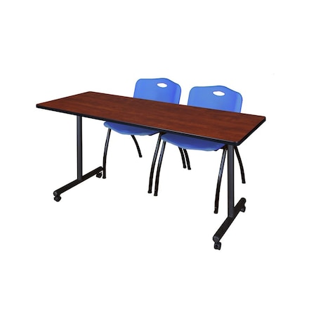 Kobe Rectangle Mobile table, 60" W, 29" H, Laminate Top, Cherry MKTRCC6024CH47BE
